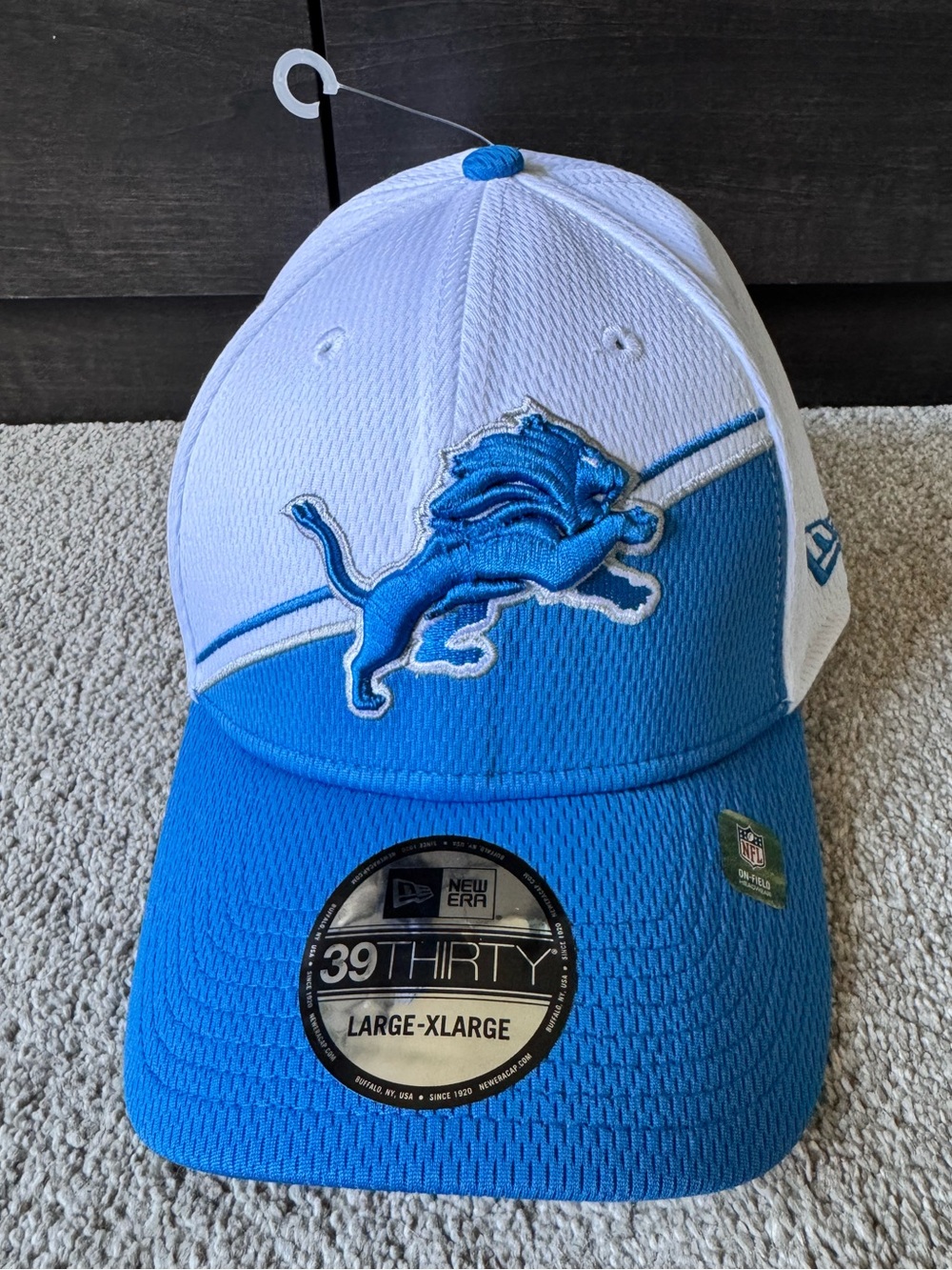 NWT Mens Detroit Lions New Era Sideline Flexfit Hat Size L/XL Fullback New - Picture 4 of 8
